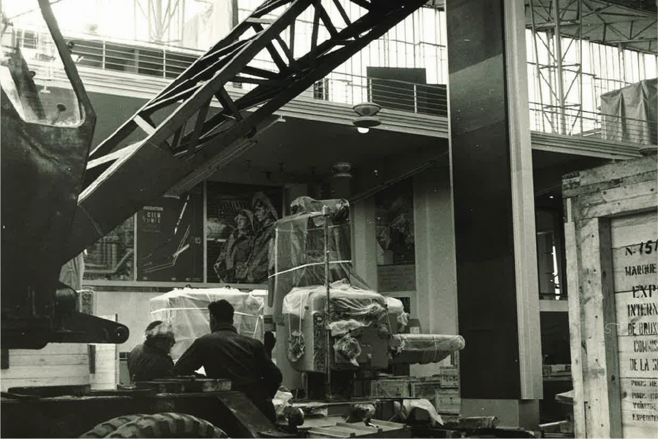 A photo of a Ziegler wooden shipping containers that transported museum artefacts
