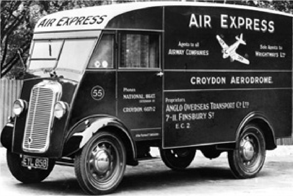 A photo of a Ziegler transport vehicle used in airports from the 1900s