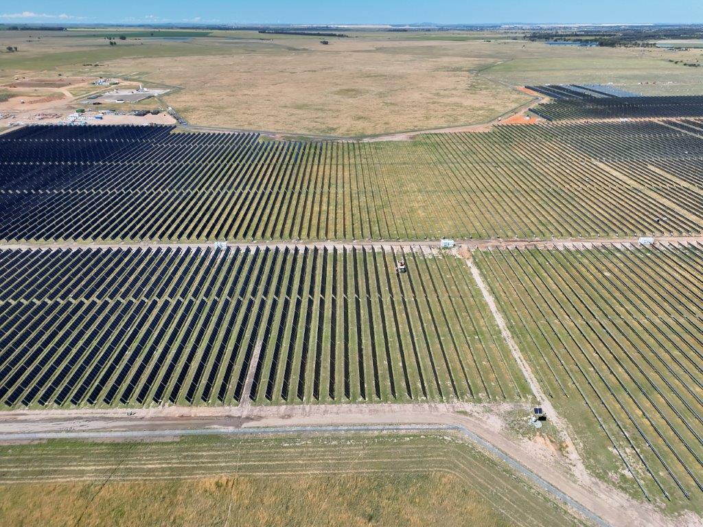 An Ariel view of the Kathu 61MW Solar Farm