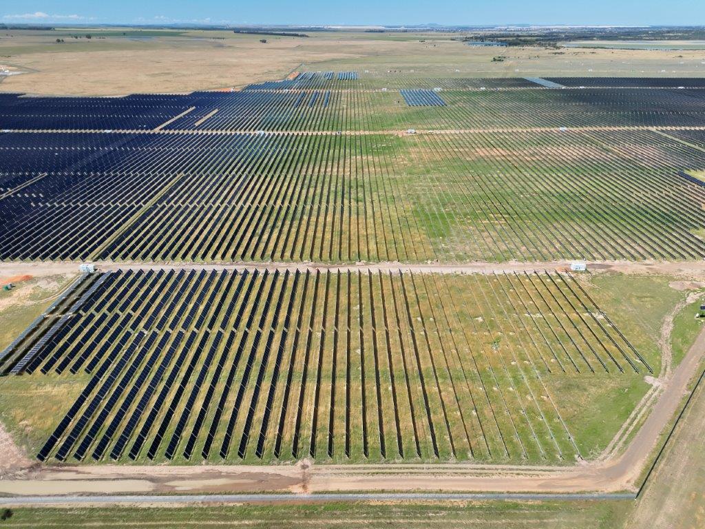 An Ariel view of the Kathu 61MW Solar Farm